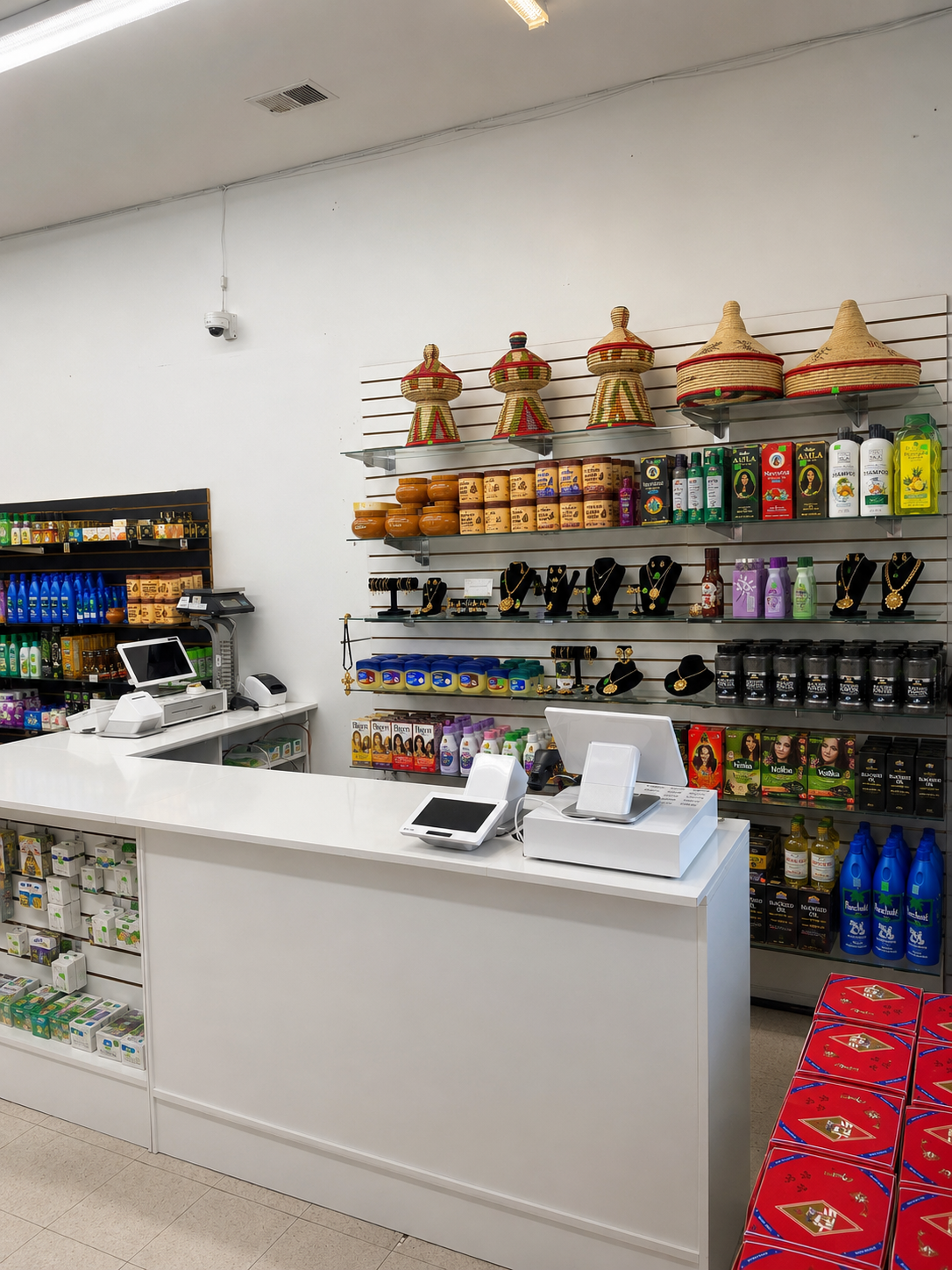 Cosmetics retail counter display