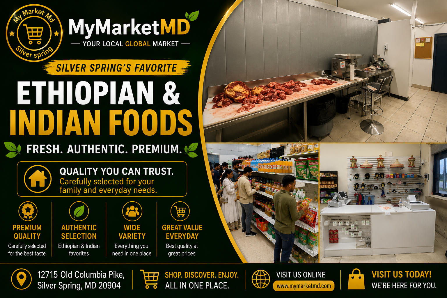 Fresh meat counter preparation area