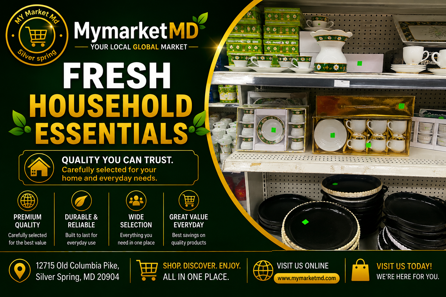 Household essentials and dinnerware