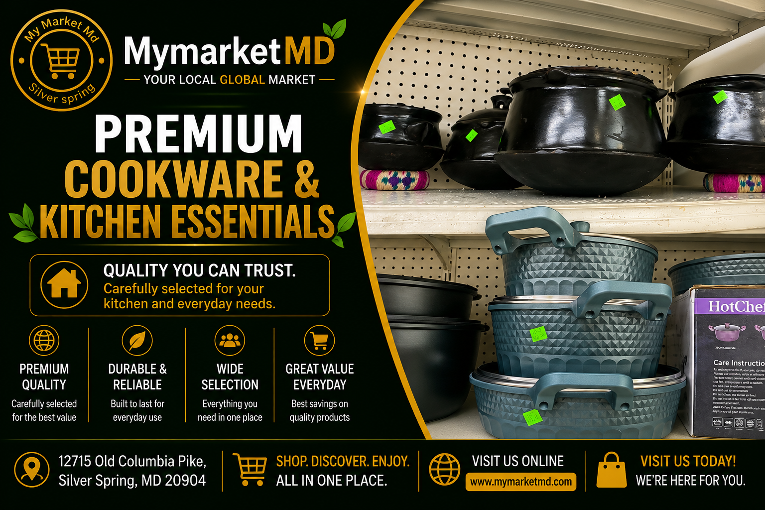 Premium cookware and kitchen essentials